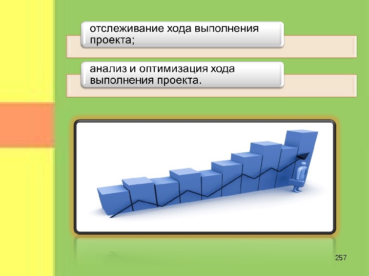 Исполнение проекта. Анализ хода выполнения проекта. Слайд с ходом выполнения проекта. Ход выполнения работ. Оценки хода выполнения проекта.