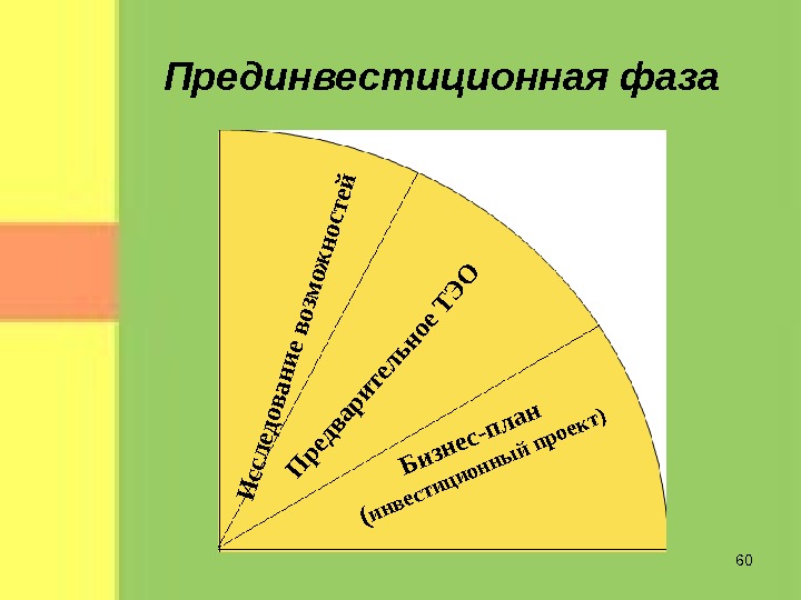 Прединвестиционная фаза проекта