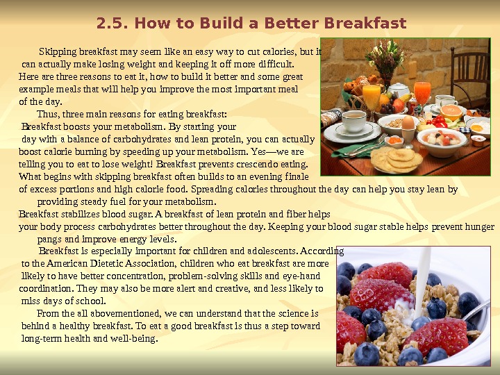 short essay on the power of breakfast