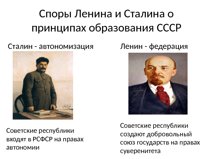 План образования ссср сталина