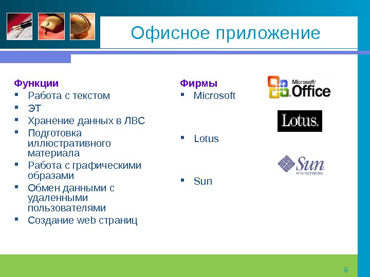 Офисные приложения презентация