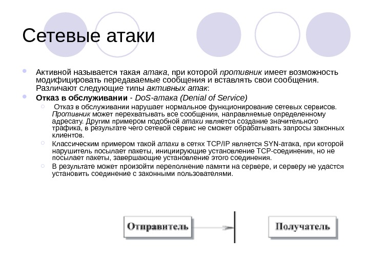 Сетевые атаки презентация