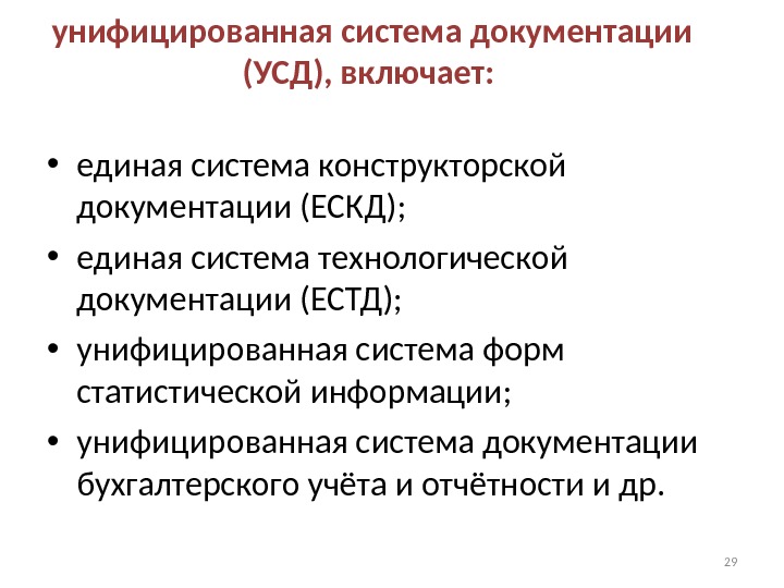 Унифицированные системы документации презентация