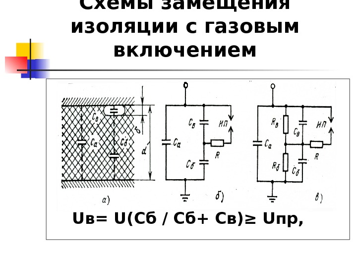 Схема замещения изоляции