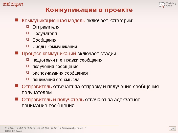 Роль коммуникации в проекте. Управление коммуникациями проекта. Коммуникации по проекту.