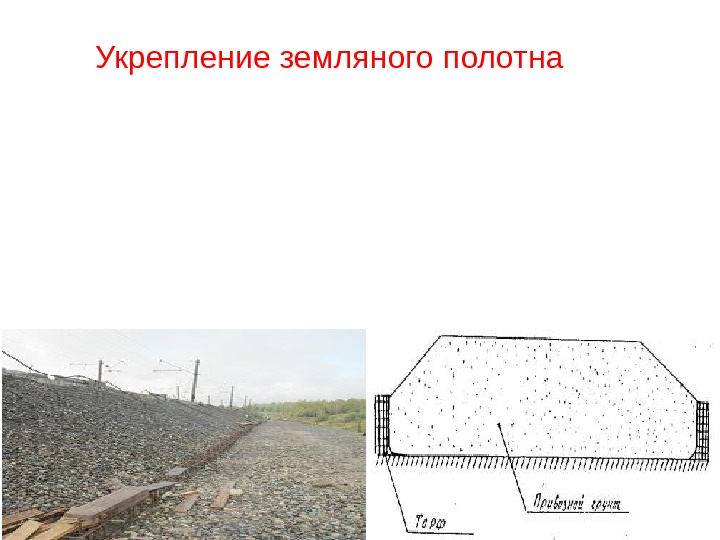 Земляное укрепление. Укрепление откосов земляного полотна железных дорог. Досыпка обочины земляного полотна железной дороги.