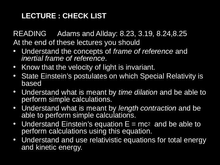Lecture 23 24 Special Relativity