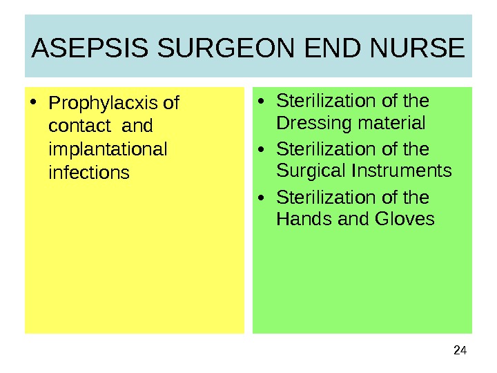 practice medical and surgical asepsis