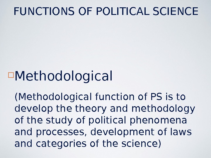 Political Science Module Political Science Module # 1 HISTORY AND