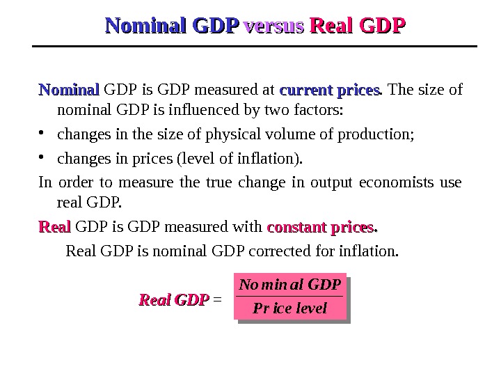 Lecture 33 National Accounts Measuring Aggregate Output