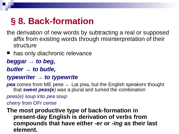 Types of word building