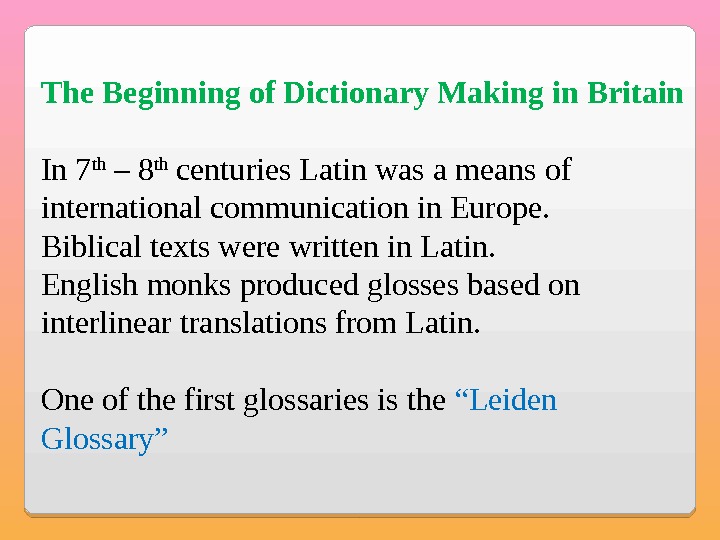 Lexicography Lexicography Is A Discipline That Involves