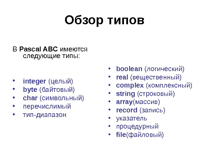 Типа обзор. Тип Char в Паскале. Символьный Тип Паскаль. Переменные Char в Паскале. Типы Pascal ABC.