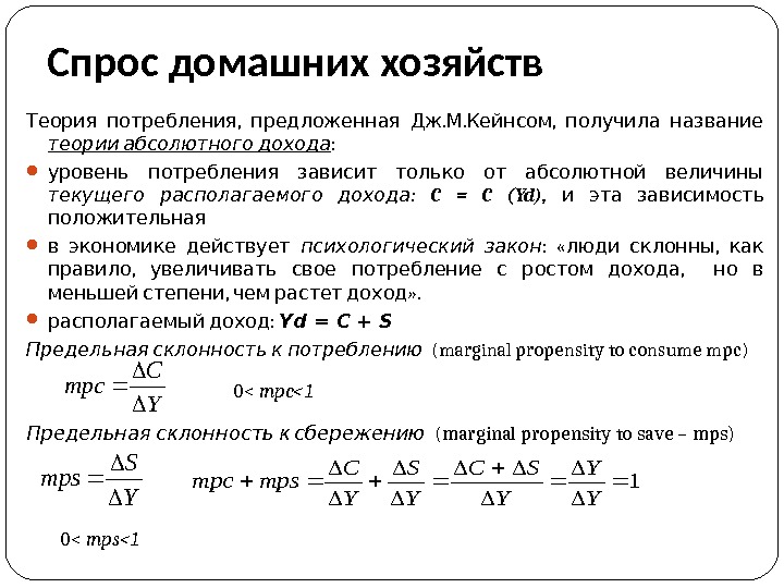 Спрос домашних хозяйств