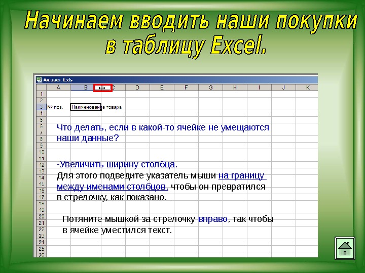 Что такое электронная таблица в excel 8 класс