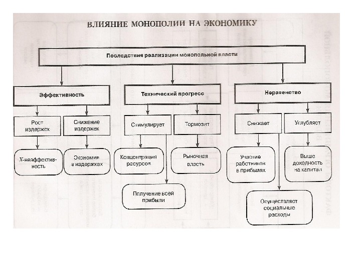 Влияние монополии на экономику