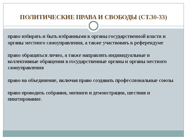 Политические права и свободы презентация