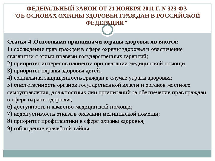 Федеральный закон 323 об охране граждан. ФЗ-323 об охране здоровья граждан в Российской Федерации. ФЗ от 21 11 2011 г 323 об основах охраны здоровья граждан в РФ. Основные положения ФЗ 323 об основах охраны здоровья граждан. Ст 21фз от 21.11.2011 323 ФЗ об основах здоровья граждан.