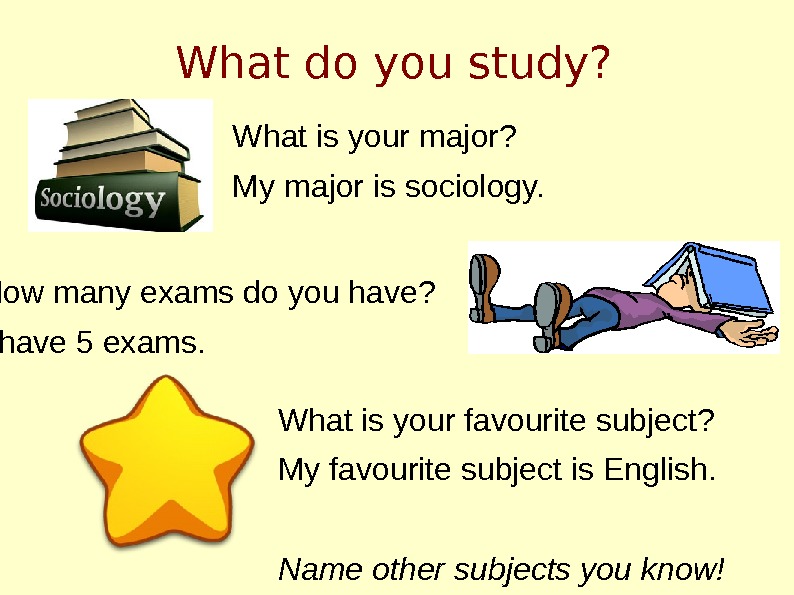 Did you study. What is a Major. What do you study. Your Major. What do you study ответ.