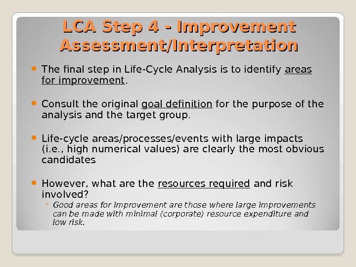Life-cycle Analysis/Assessment (LCA) Glossary Life-Cycle Assessment