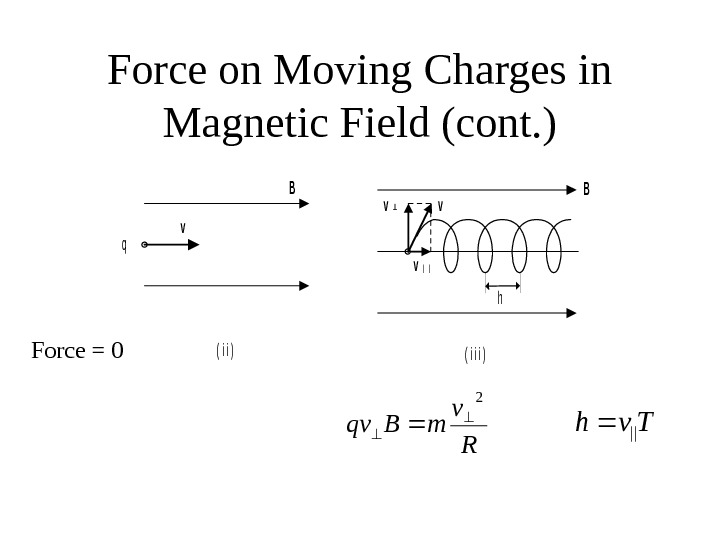 Forces in Magnetic Field • Force on