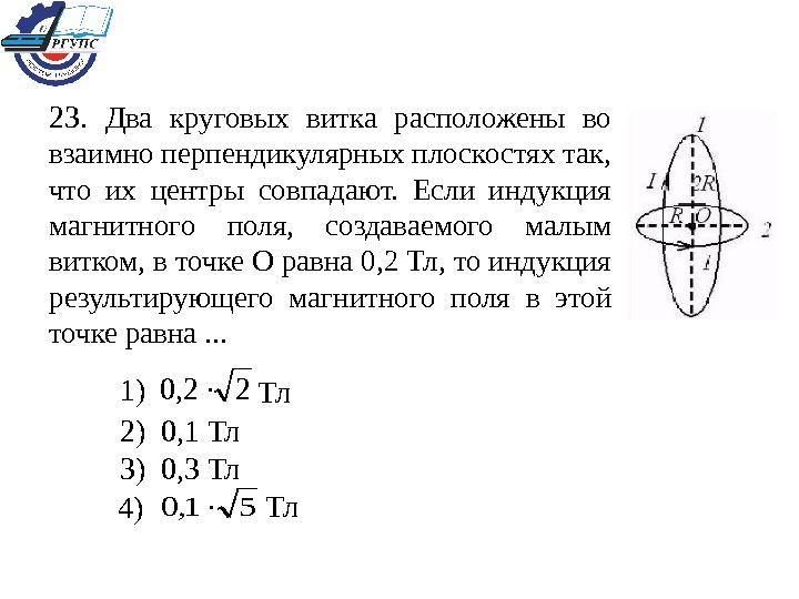 Виток расположен