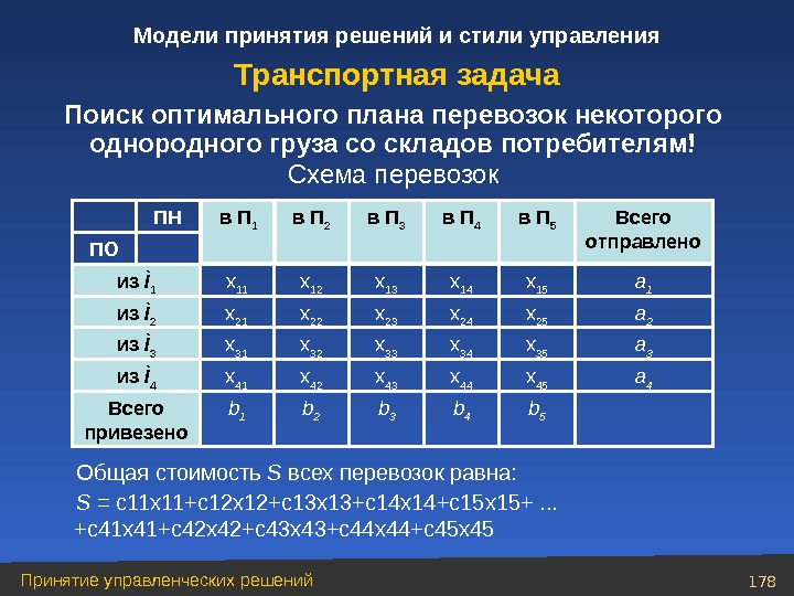 План перевозок в транспортной задаче