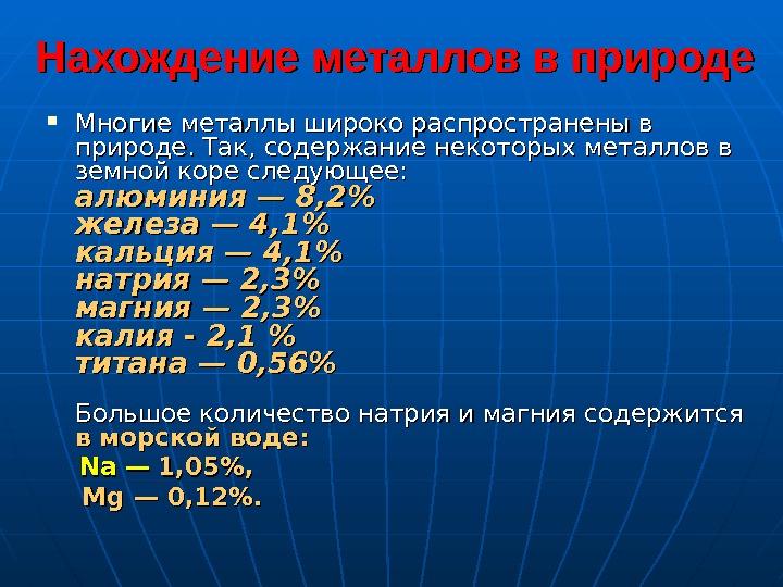 Общая характеристика переходных металлов 11 класс презентация