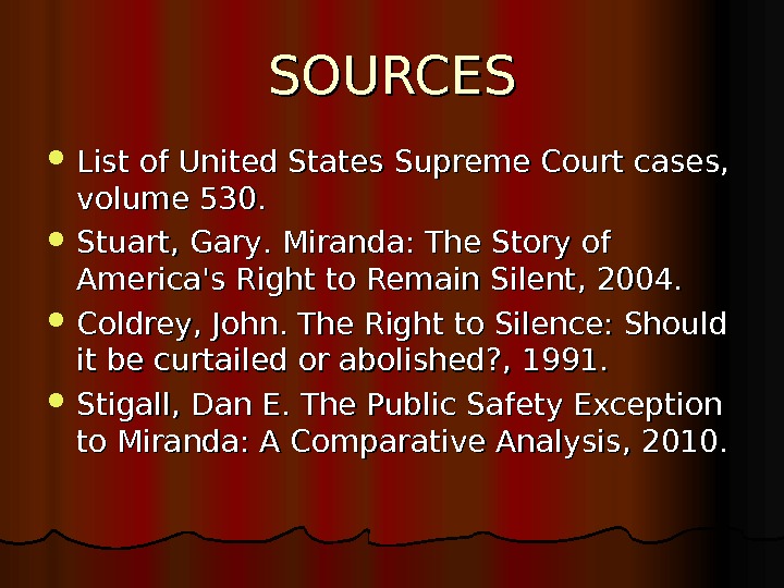 MIRANDA RIGHTS Origins & Influence