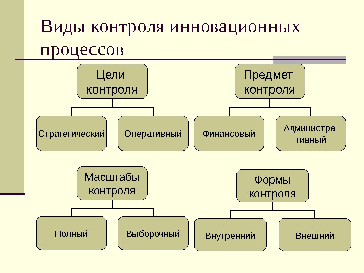 Типы контроля. Процессы форма контроля. Инновационные формы контроля. Формы контроля проектной деятельности. Оперативное управление виды контроля.