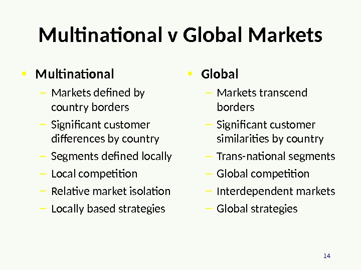 global market forces definition