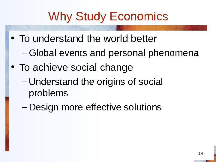 Презентация models in economics