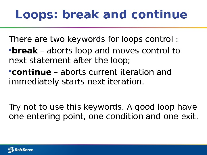 Module 3: Program flow and Data collections