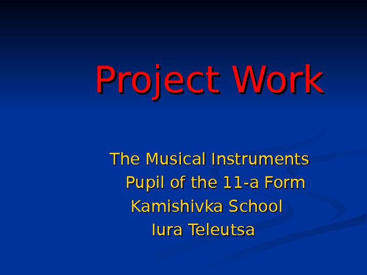 Презентация project work