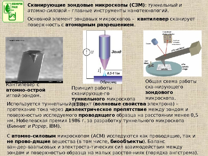 В атомно силовом микроскопе изображение поверхности исследуемого образца получают за счет