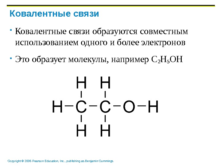 Схема ковалентной связи кислорода