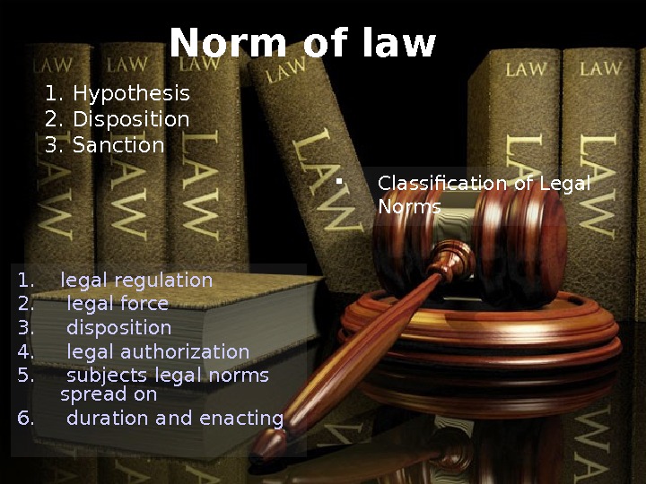 Презентация norm of law