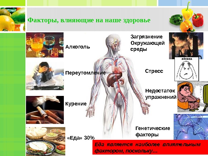 Факторы влияющие на здоровье человека презентация