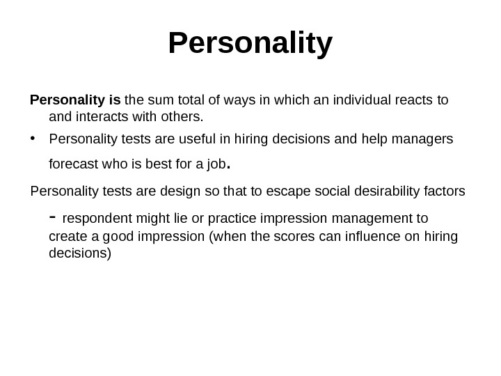 A Basic OB Model Individual Level