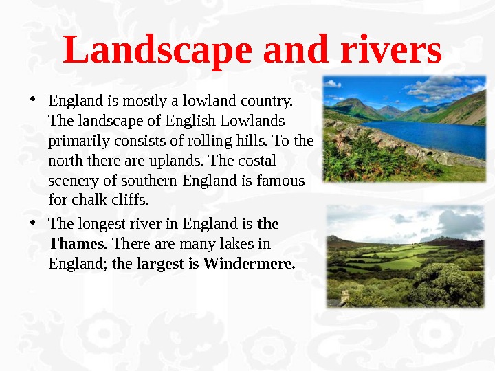 Песни рек английские. Landscapes на английском. Описать пейзаж на английском. Rivers England на английском. Uk Landscape.