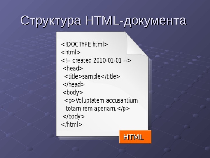 Структура документа html презентация