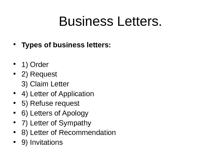 Order Letter A purchase order An order form