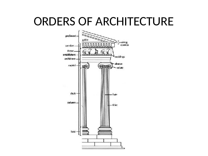 ORDERS OF ARCHITECTURE The Doric In their