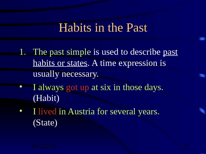 Past tenses презентация 11 класс