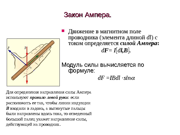 Краткое описание силы. Закон Ампера для проводника с током в магнитном поле. Закон Ампера для магнитного поля формулировка. Формула силы Ампера действующей на проводник с током в магнитном поле. Сила Ампера в магнитном поле формула.