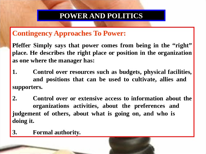 power and politics ppt presentation