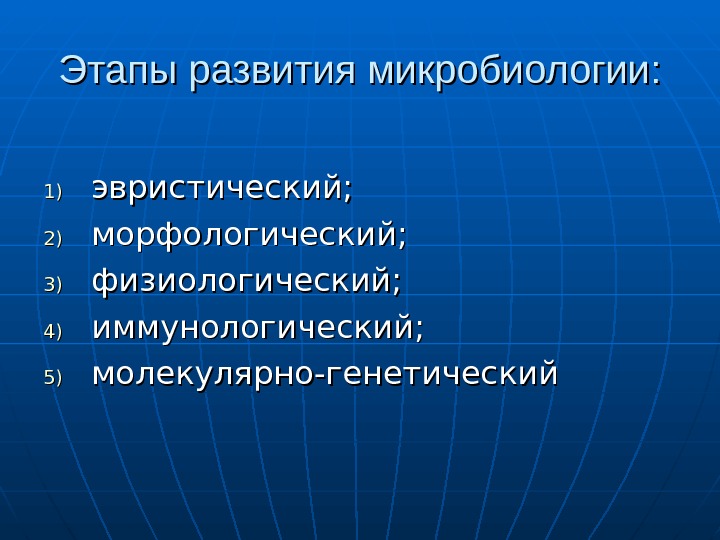 История развития микробиологии презентация