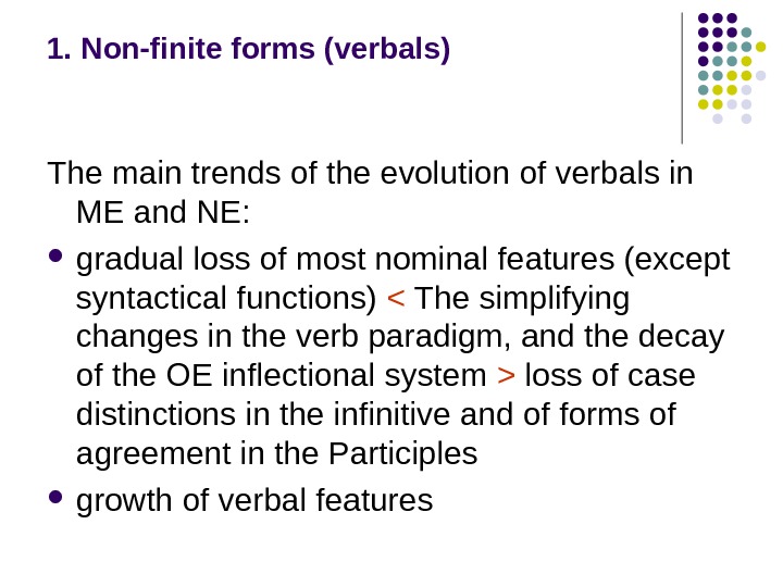 Non finite forms of the verb презентация