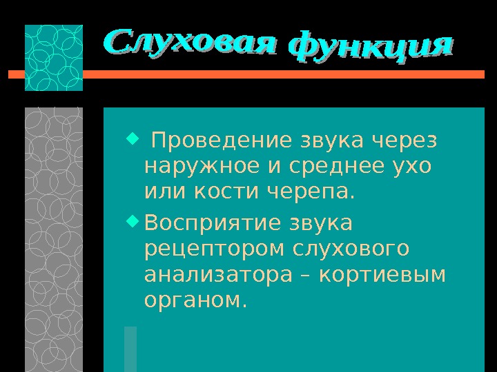 Методы исследования слухового анализатора презентация