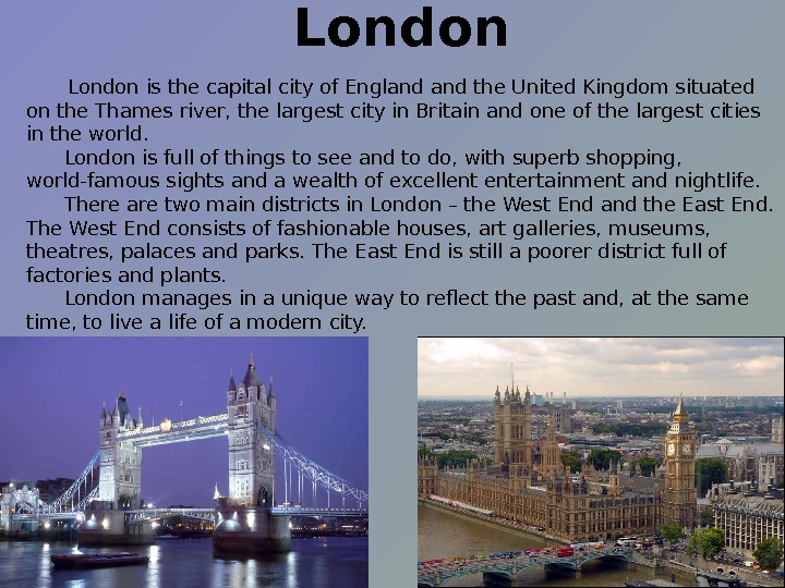 London is city in britain